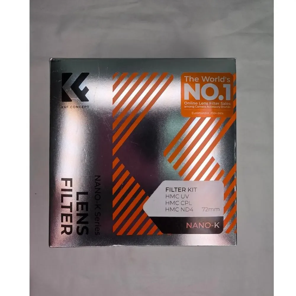 K&F Concept 72mm UV CPL ND4 Lens Filter Kit 3Pc K-Series